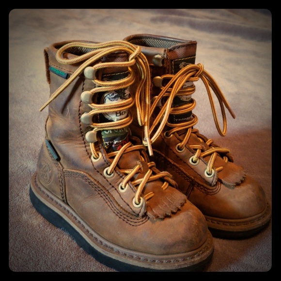 boys logger boots